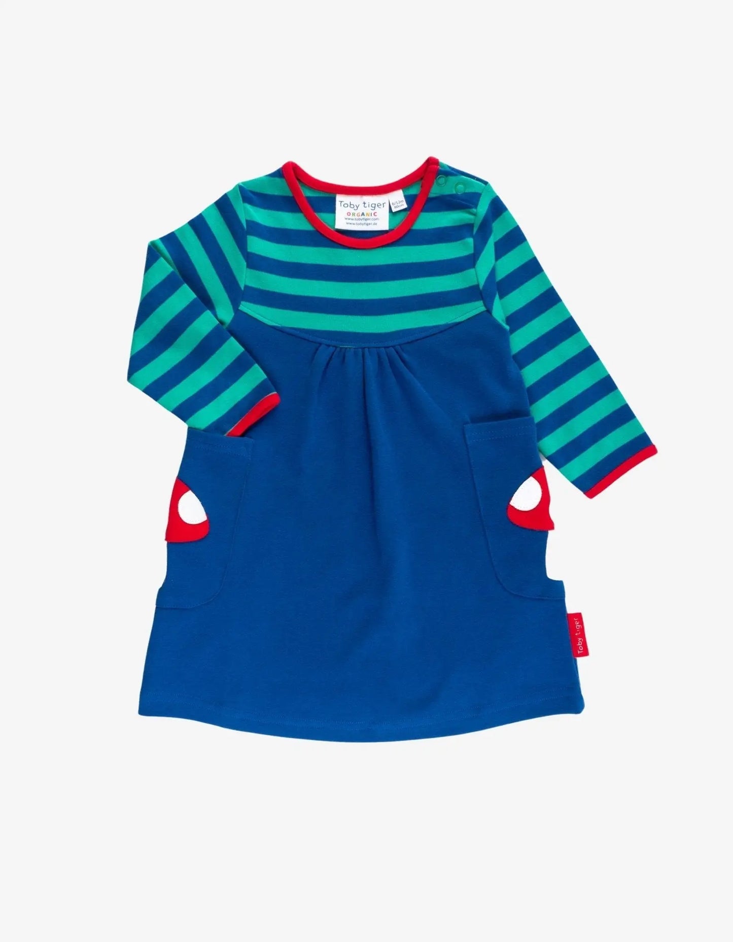 Organic Floral Mushroom Applique Dress Toby Tiger