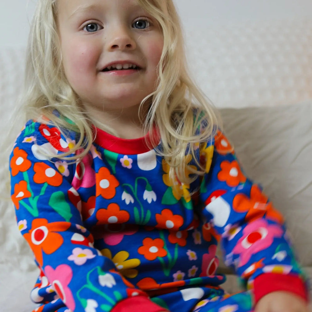 Organic Floral Mushroom Print Pyjamas Toby Tiger