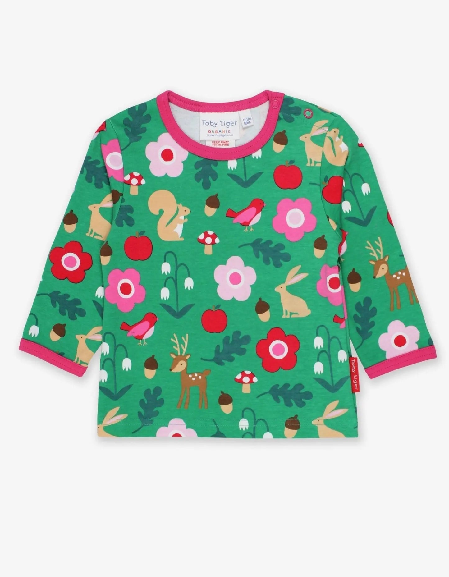 Organic Forest Adventure Print Long-Sleeved T-Shirt Toby Tiger