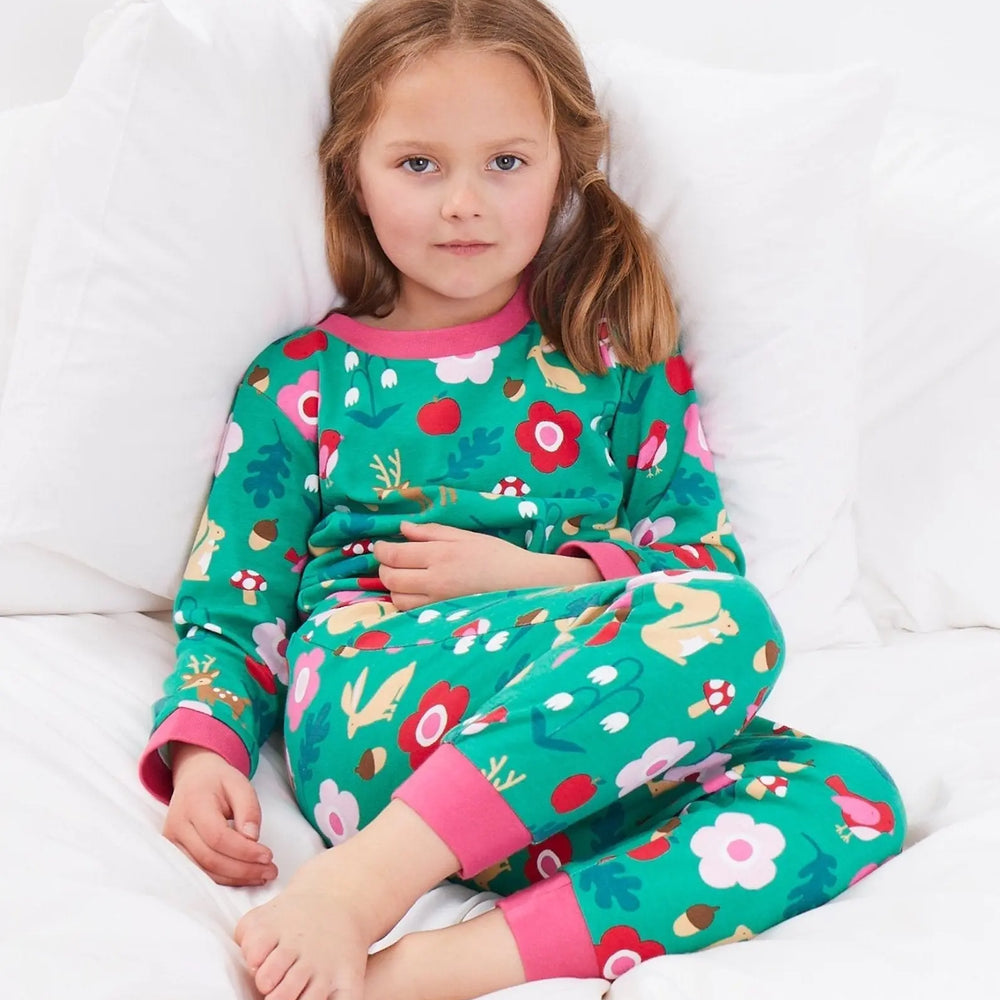 Organic Forest Adventure Print Pyjamas Toby Tiger