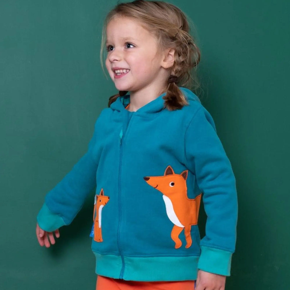 Organic Fox Applique Hoodie Toby Tiger