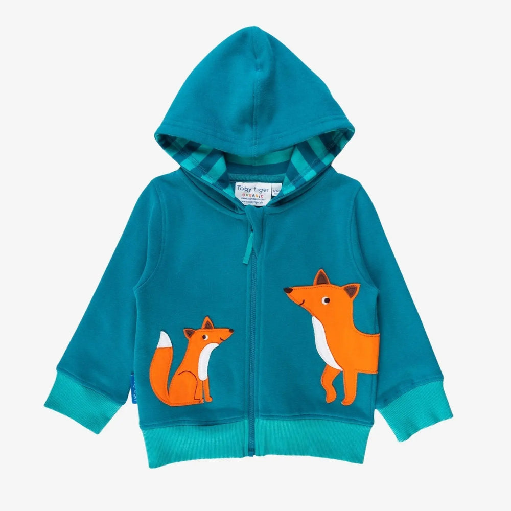 Organic Fox Applique Hoodie Toby Tiger