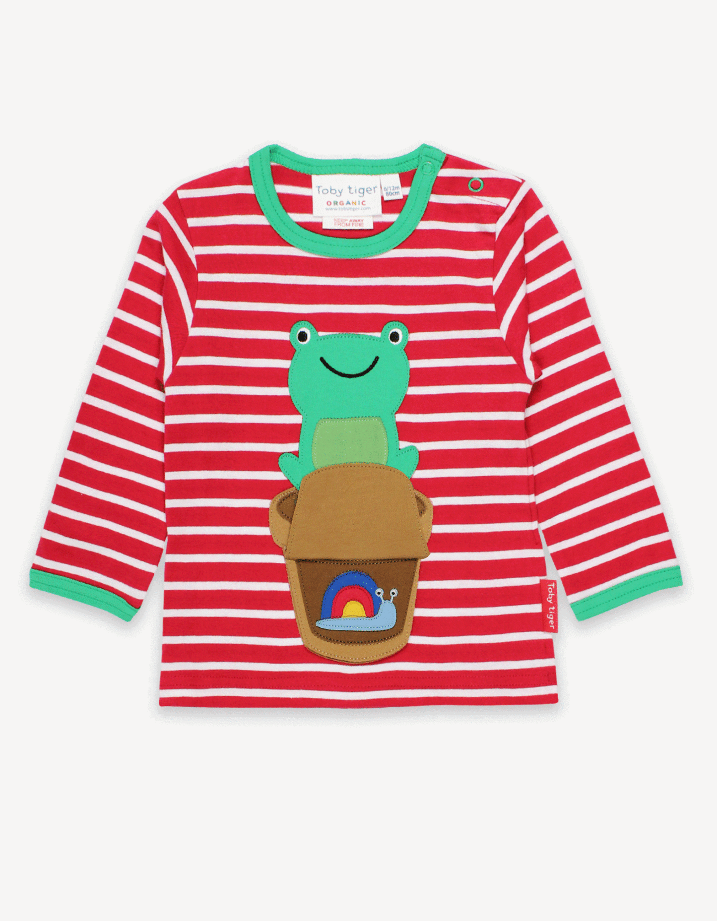 Organic Frog Applique Long-Sleeved T-Shirt Toby Tiger