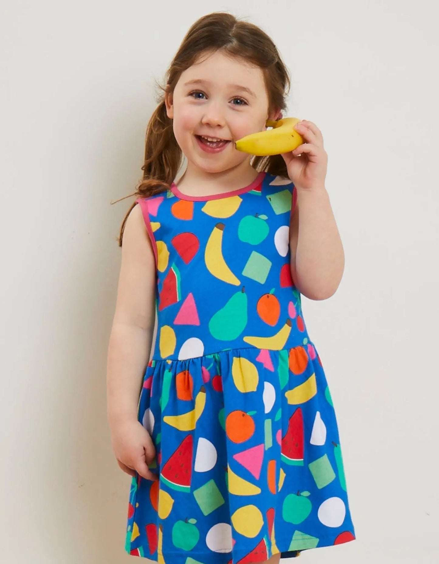 Organic Fruit Print Summer Dress Toby Tiger