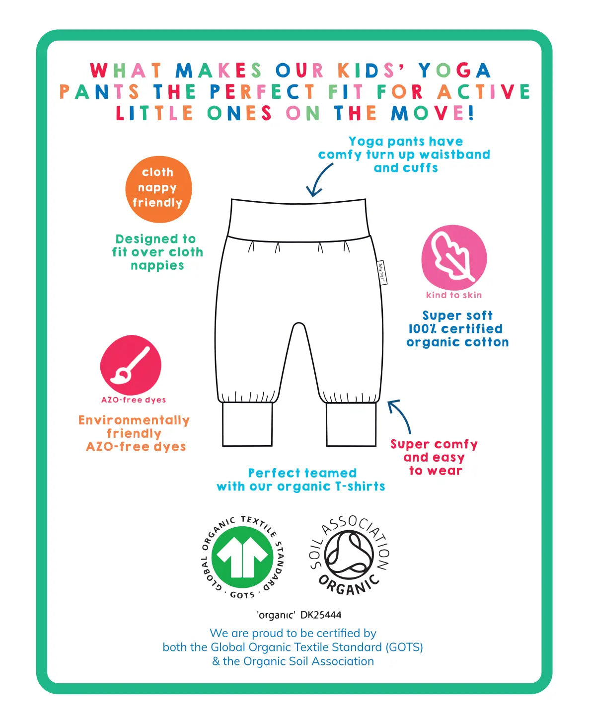 Organic Fruit Print Yoga Pants Toby Tiger