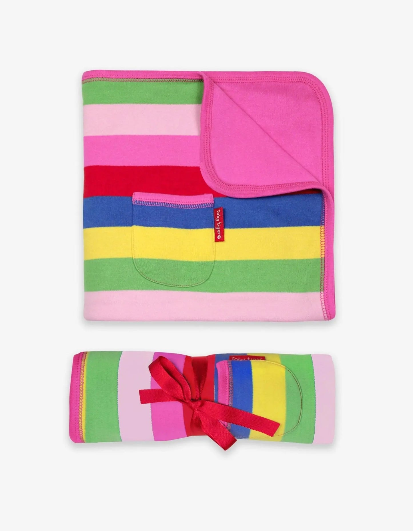 Organic Girly Stripe Blanket Toby Tiger