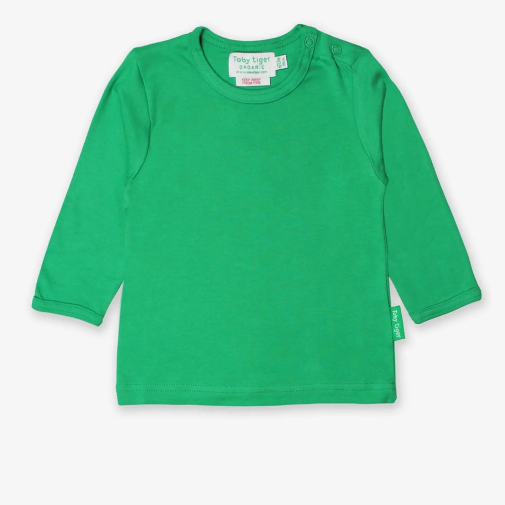 Organic Green Basic Long-Sleeved T-Shirt Toby Tiger