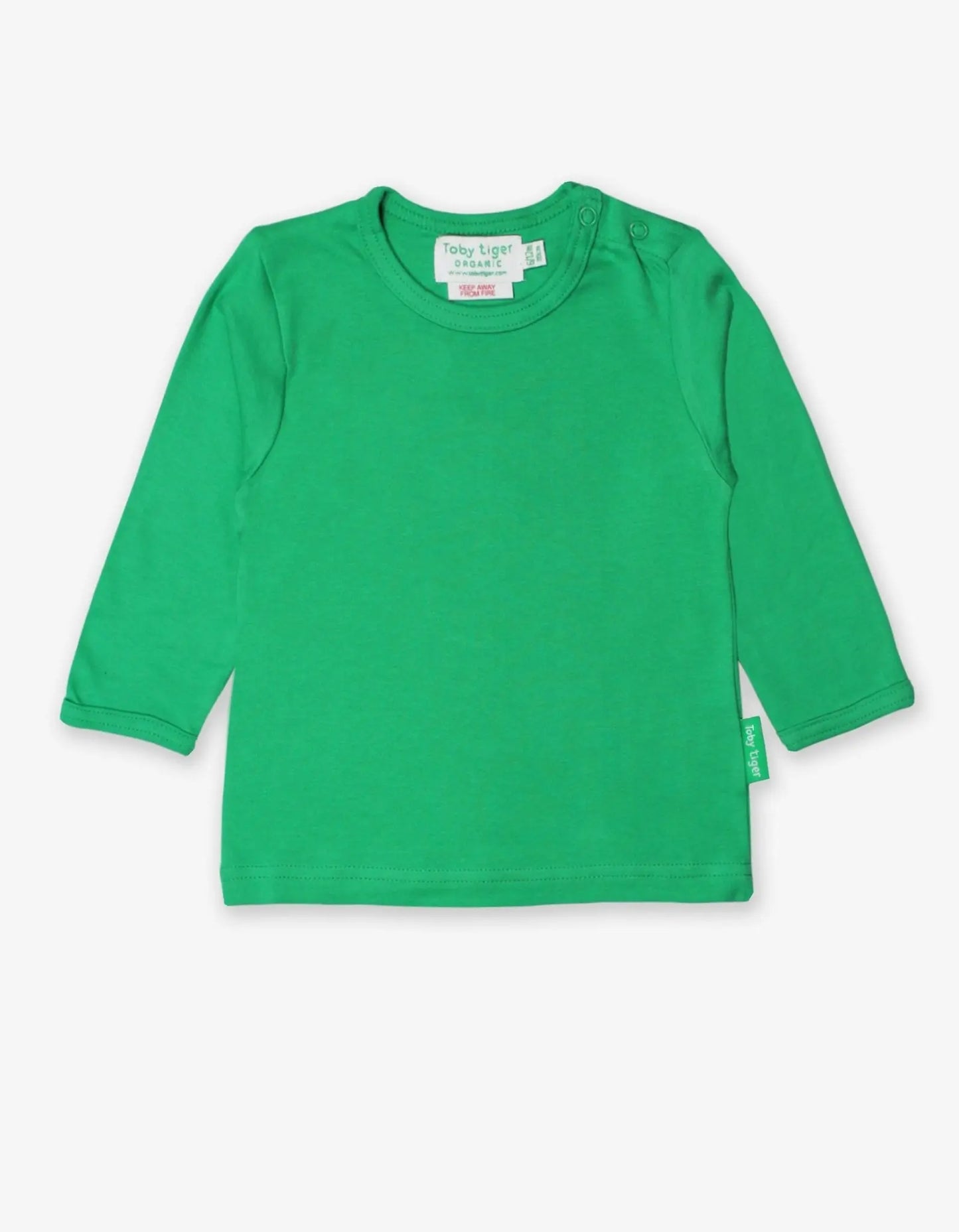 Organic Green Basic Long-Sleeved T-Shirt Toby Tiger