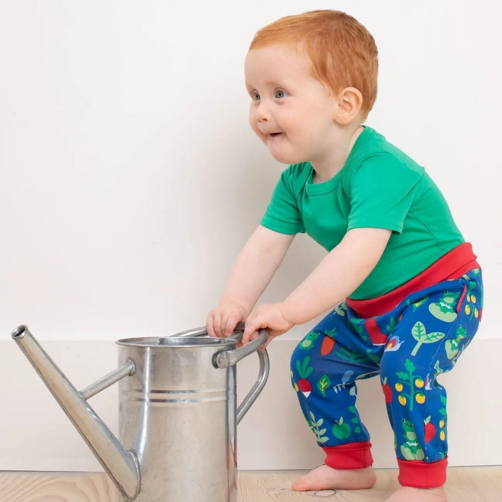 Organic Green Basic Short-Sleeved Baby Bodysuit Toby Tiger