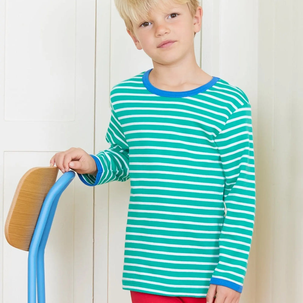 Organic Green Breton Long-Sleeved T-Shirt Toby Tiger