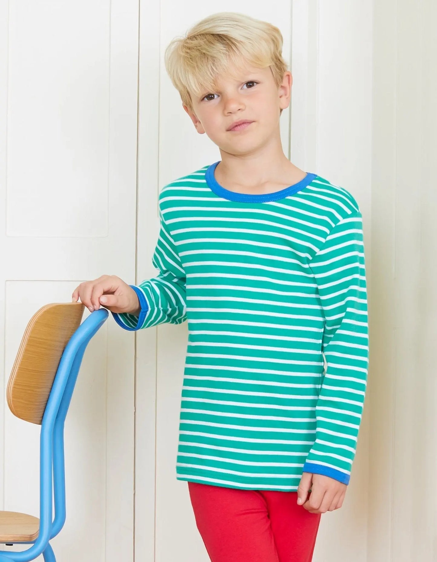 Organic Green Breton Long-Sleeved T-Shirt Toby Tiger