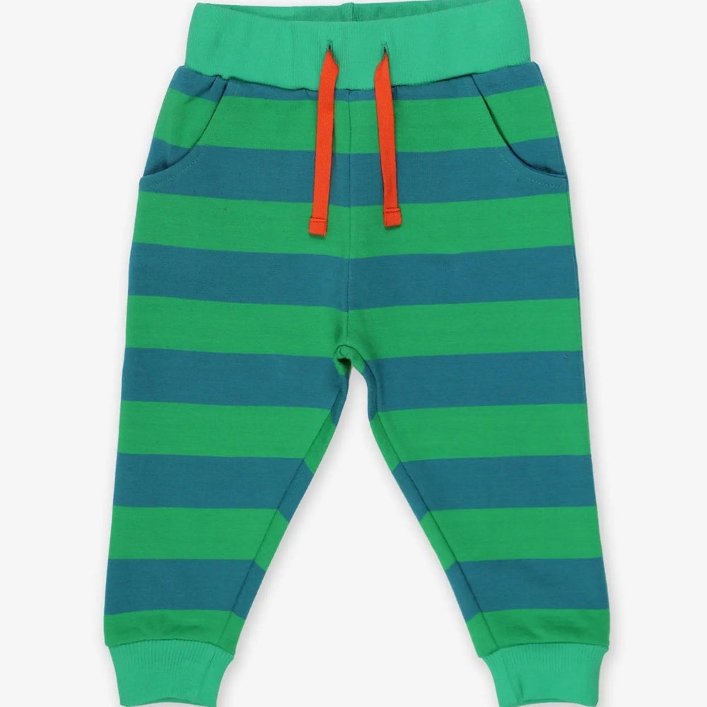 Organic Green Green Striped Joggers Toby Tiger