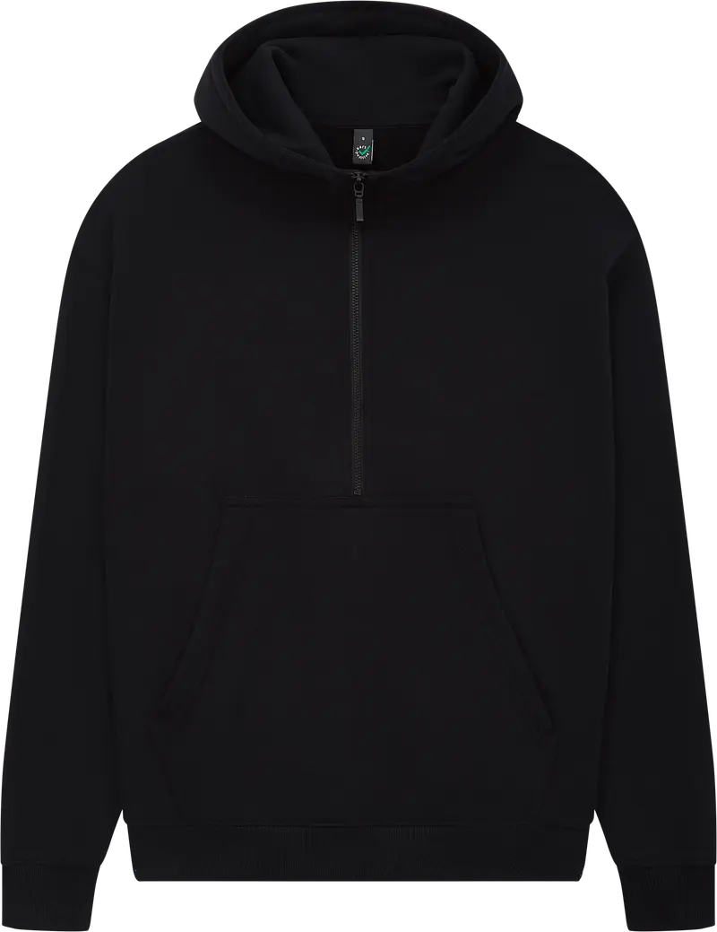 Organic Half Zip Hoodie: Womens Earth Wardrobe