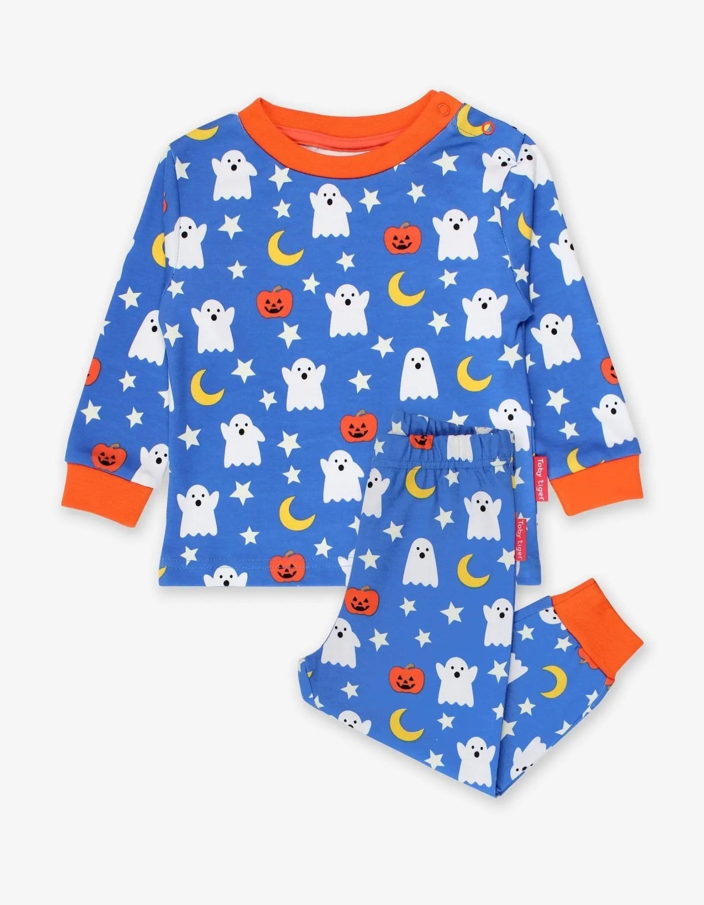 Organic Halloween Print Pyjamas Toby Tiger