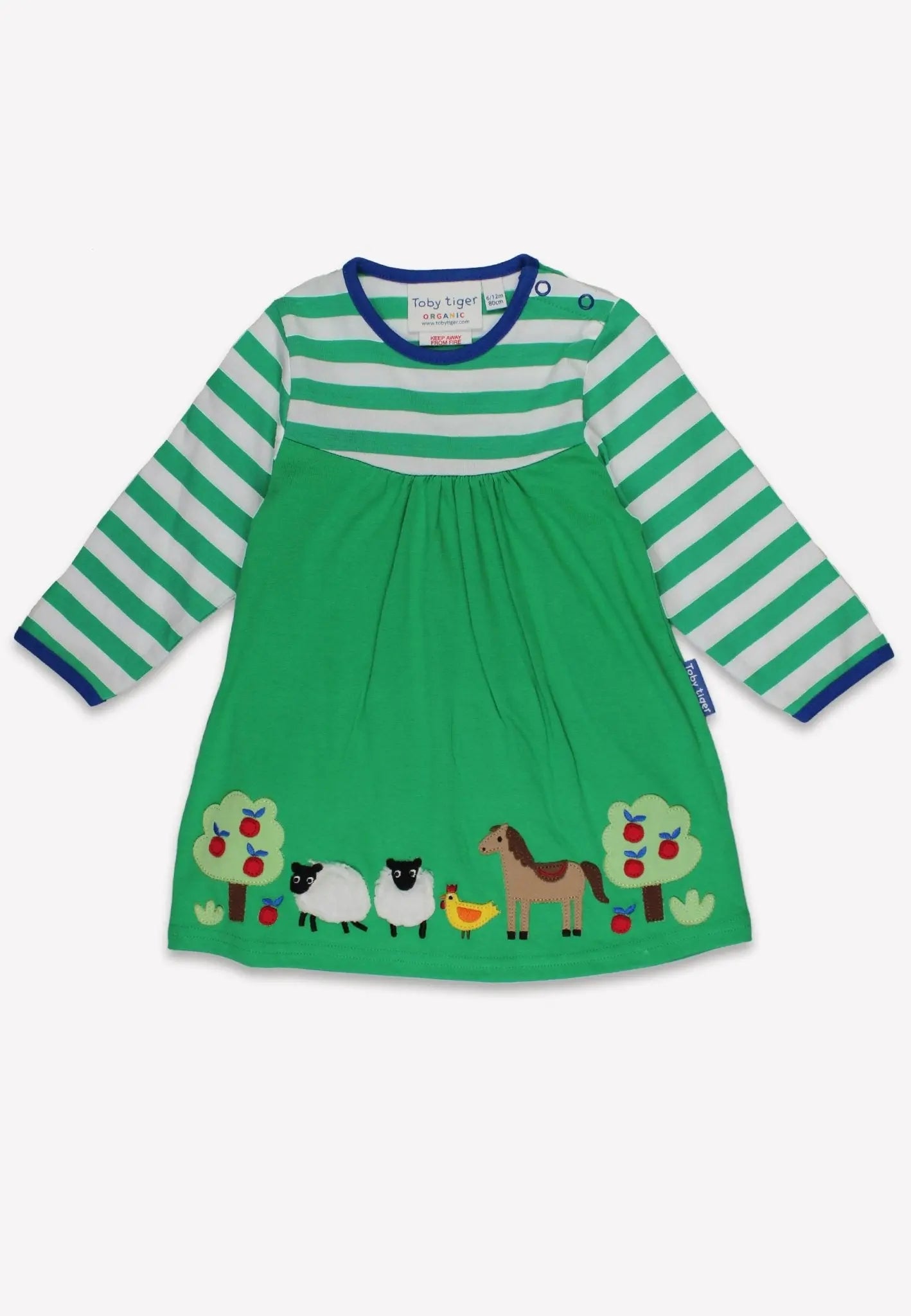 Organic Hillside Applique T-shirt Dress Toby Tiger