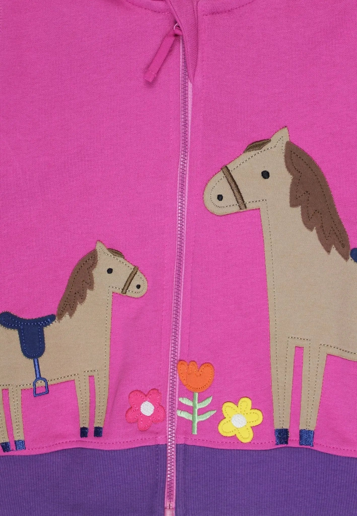 Organic Hillside Pony Applique Hoodie Toby Tiger