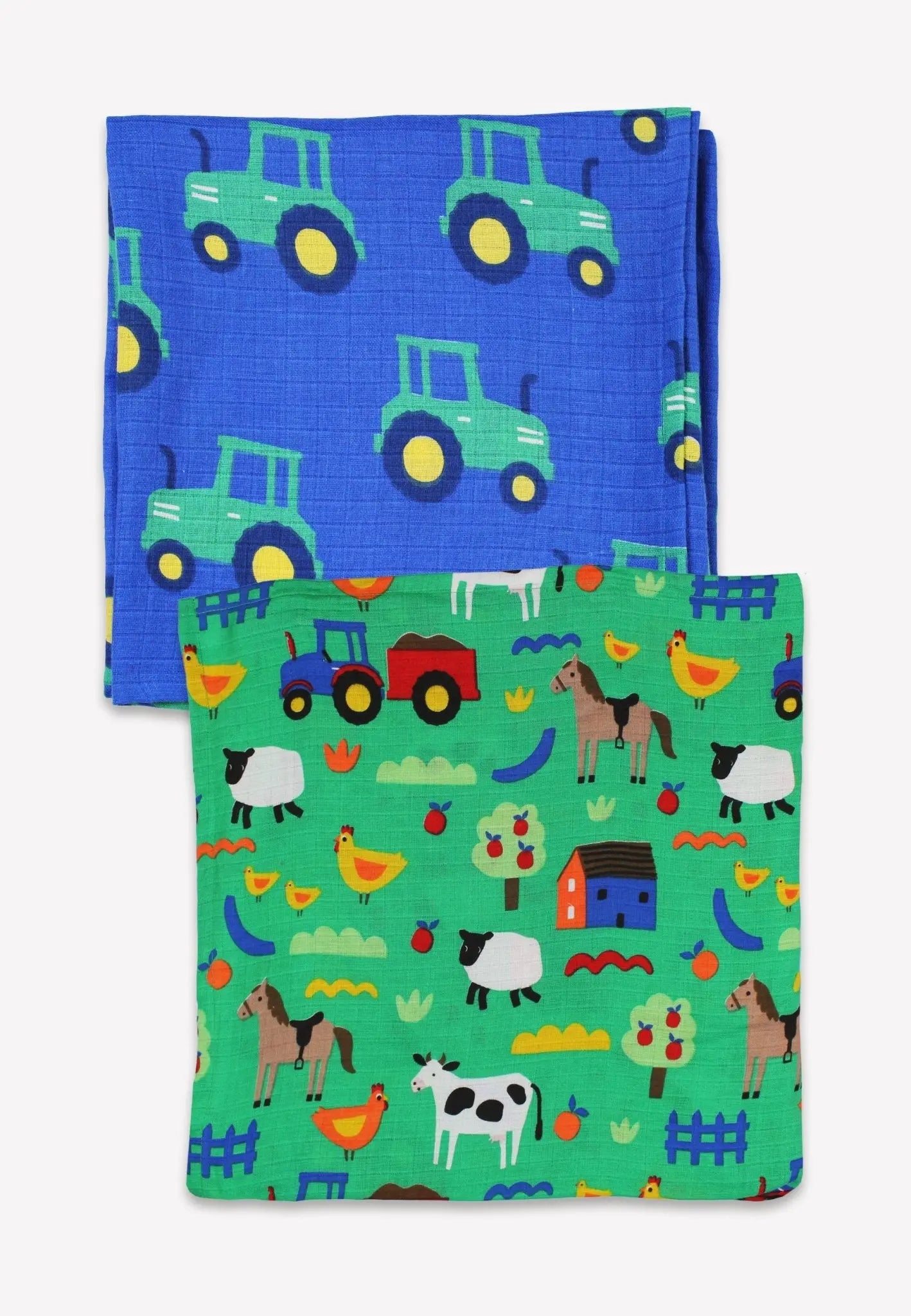 Organic Hillside Print 2 Pack Muslins Toby Tiger
