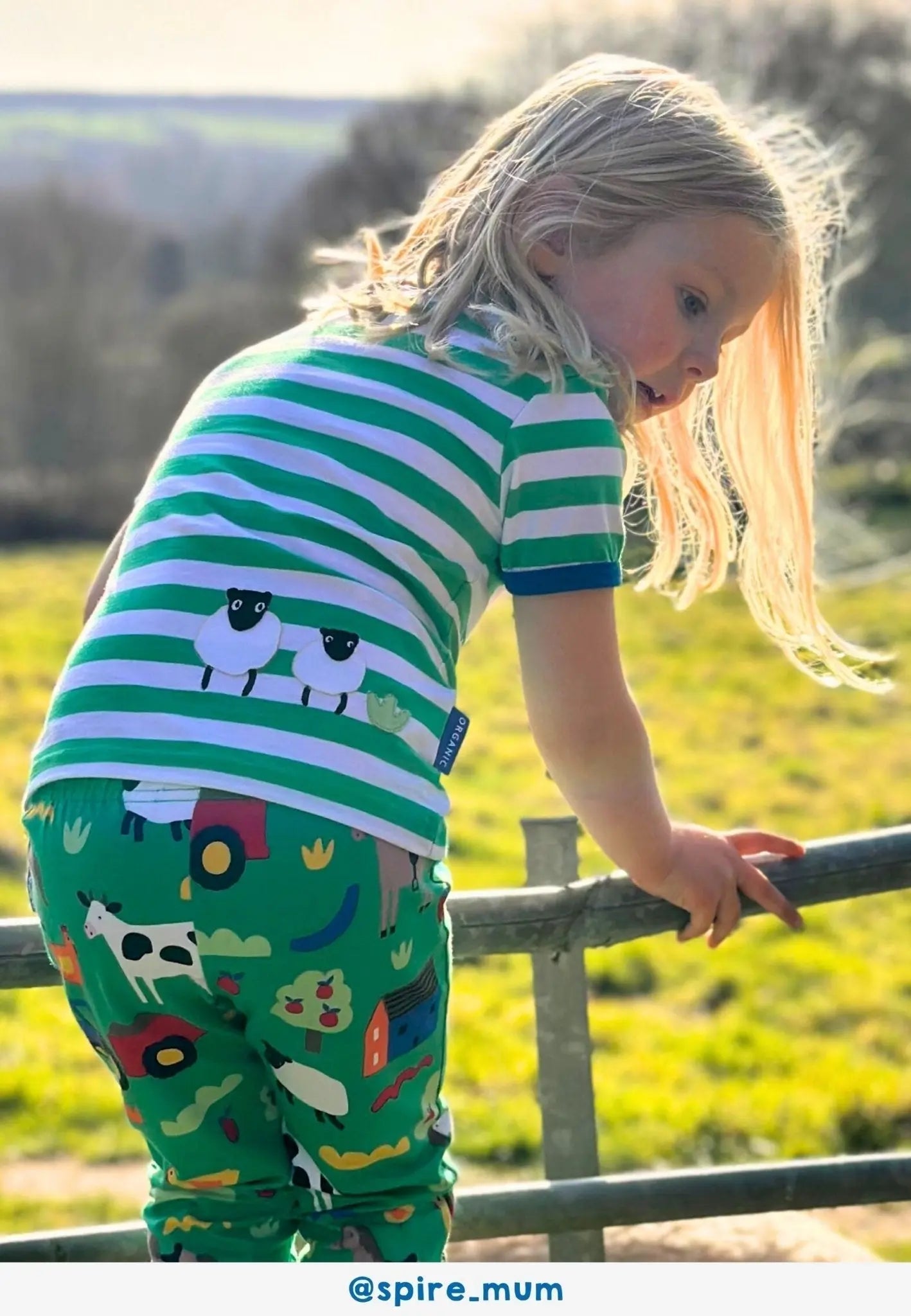 Organic Hillside Print Leggings Toby Tiger