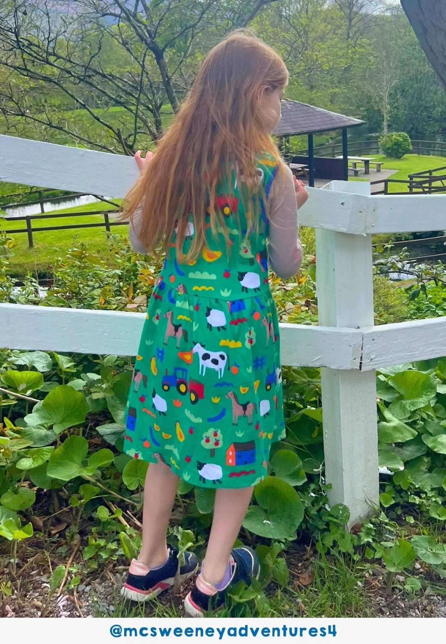 Organic Hillside Print Summer Dress Toby Tiger