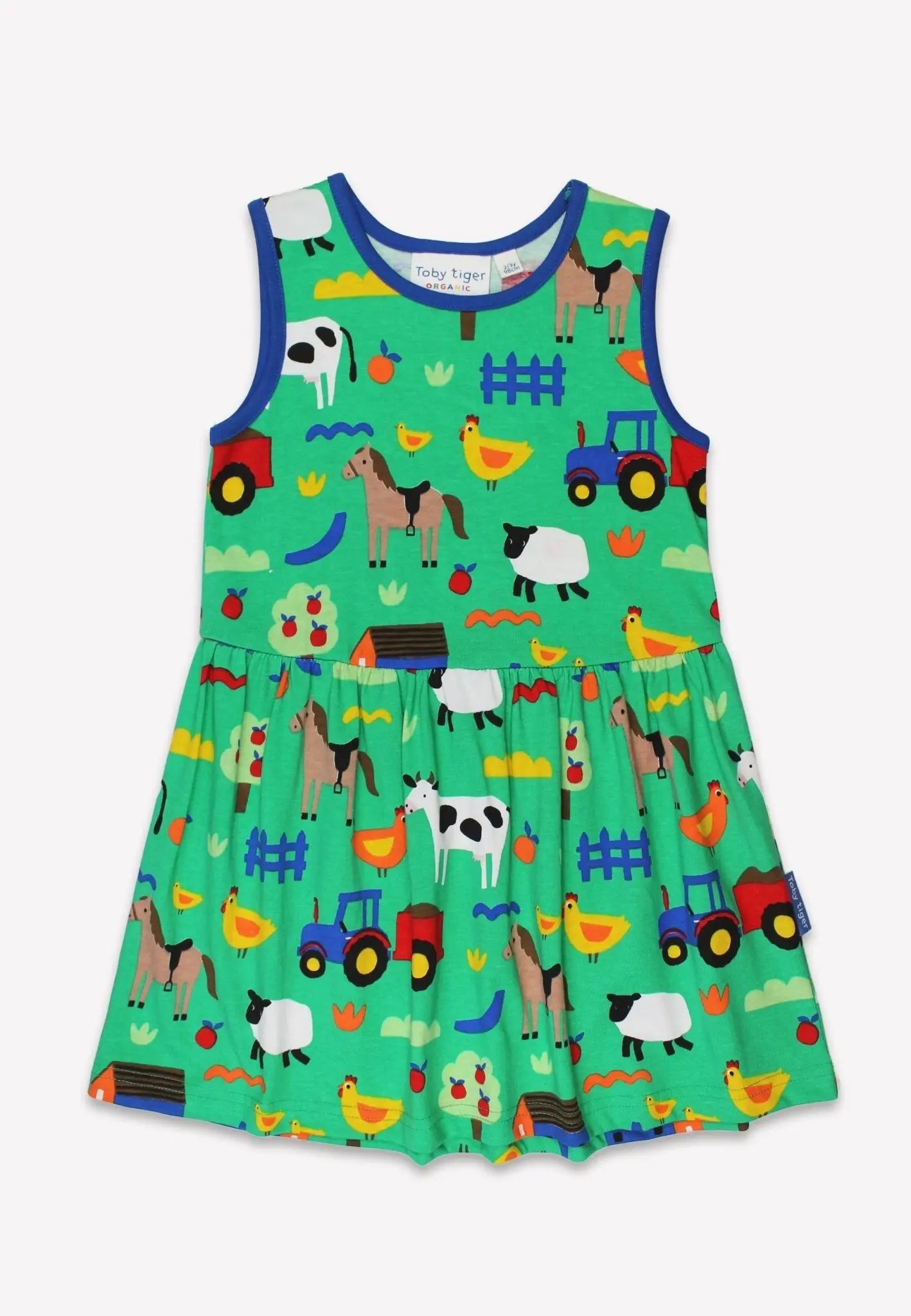 Organic Hillside Print Summer Dress Toby Tiger