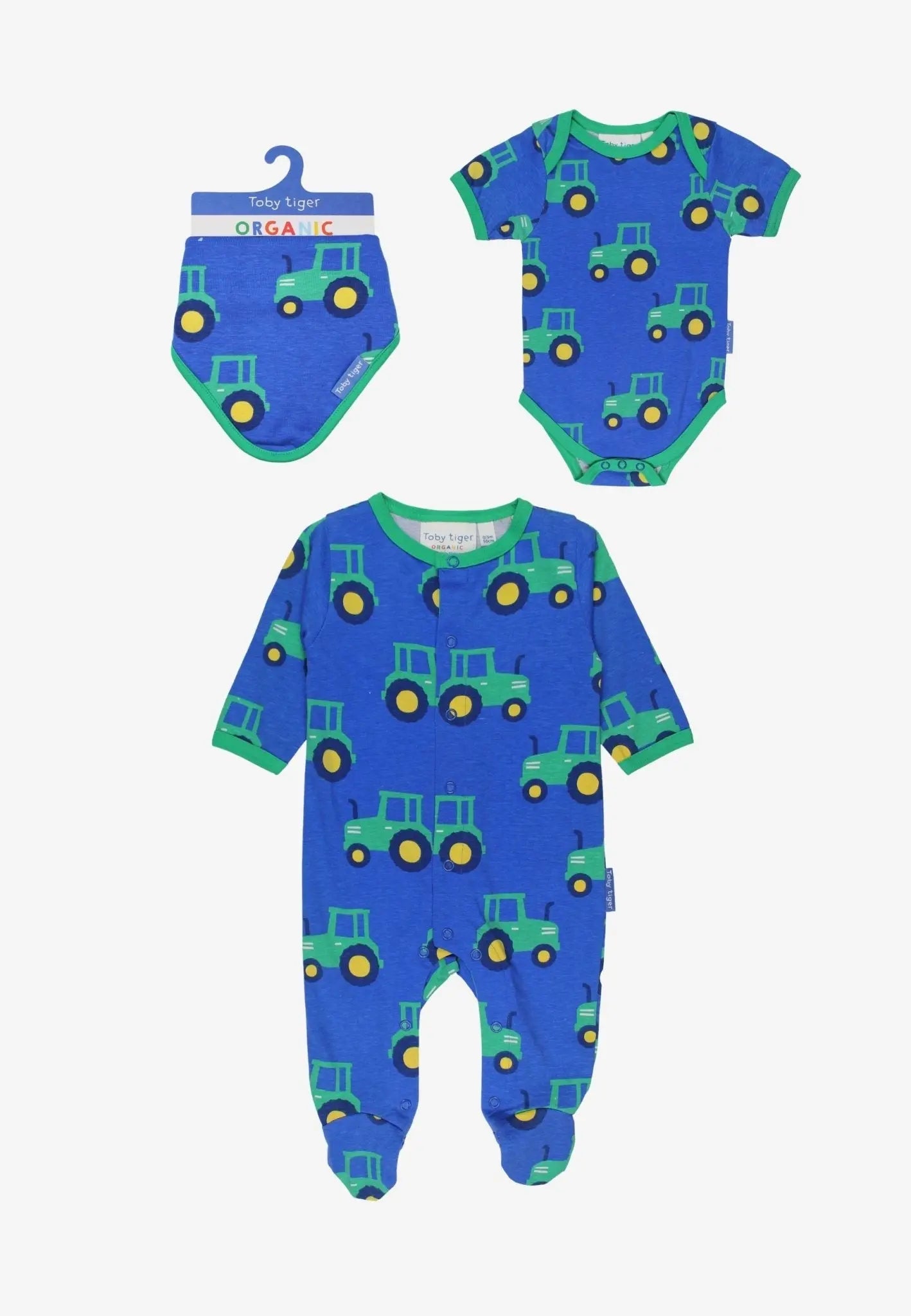 Organic Hillside Tractor Print Baby Bundle 0-3m / 56cm Toby Tiger