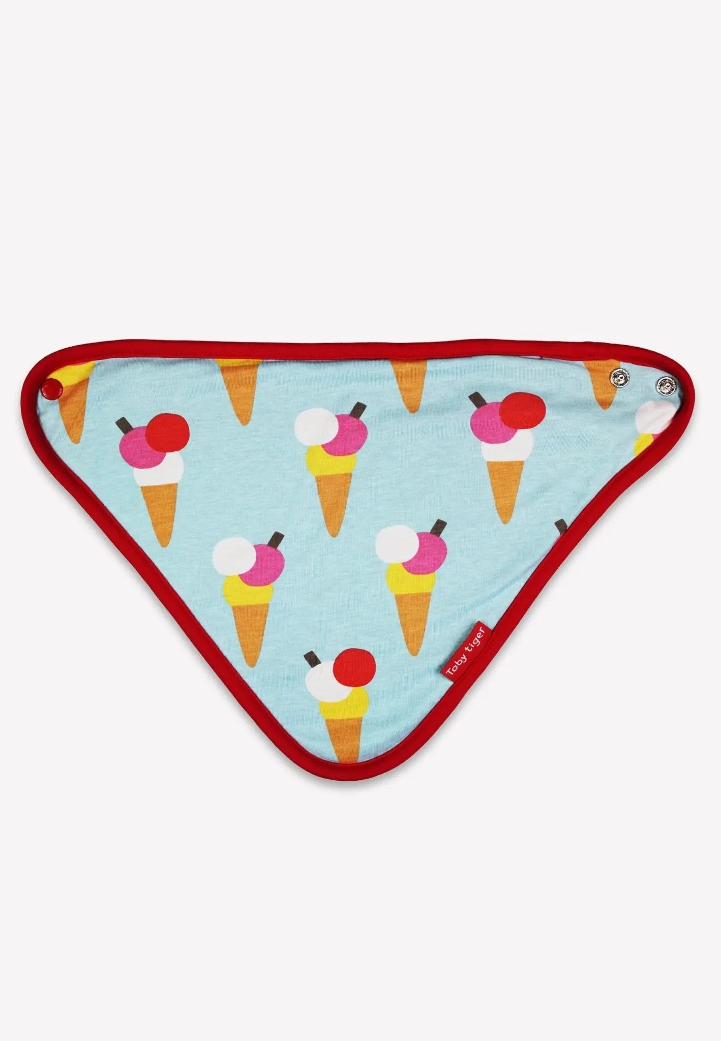Organic Ice Cream Cones Print Dribble Bib Toby Tiger