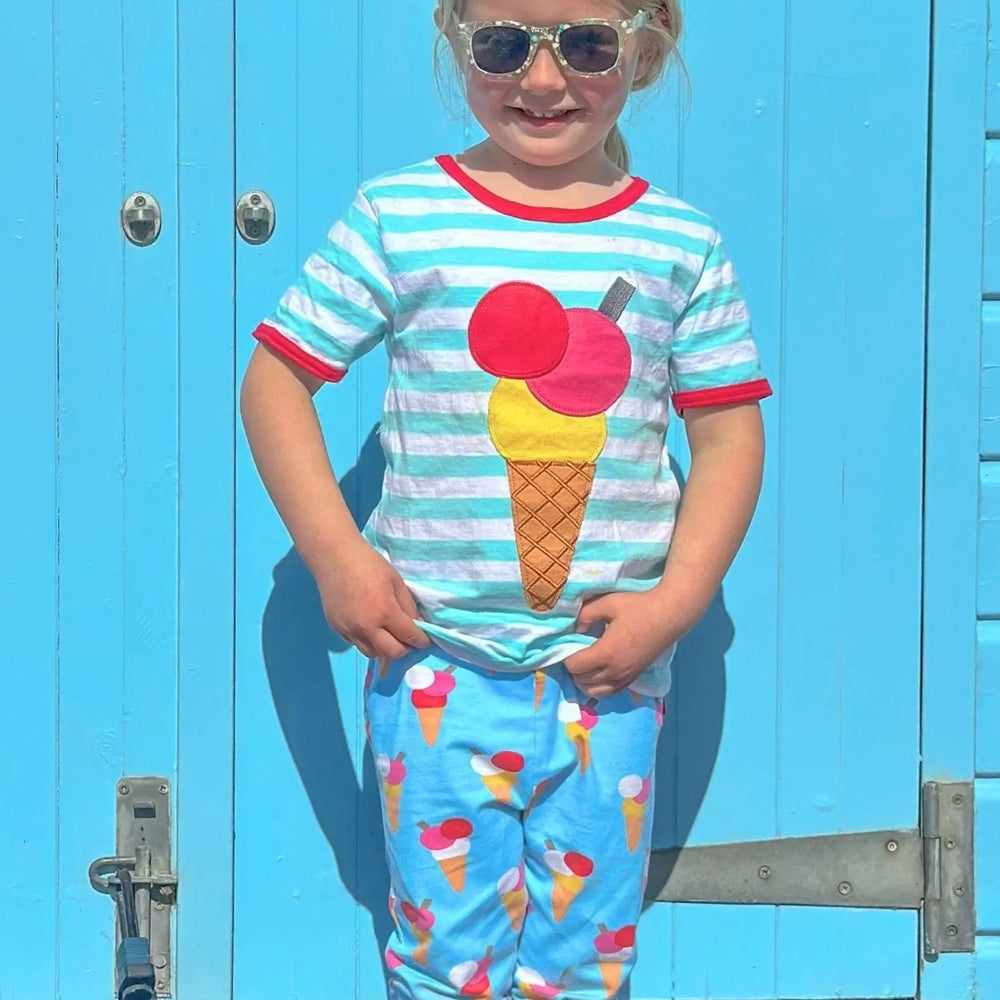 Organic Ice Cream Cones Print Leggings Toby Tiger