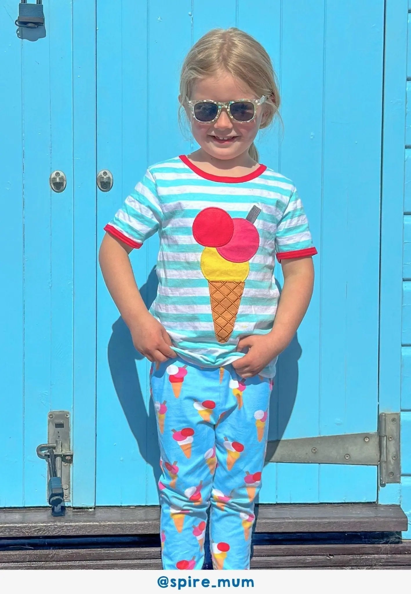Organic Ice Cream Cones Print Leggings Toby Tiger