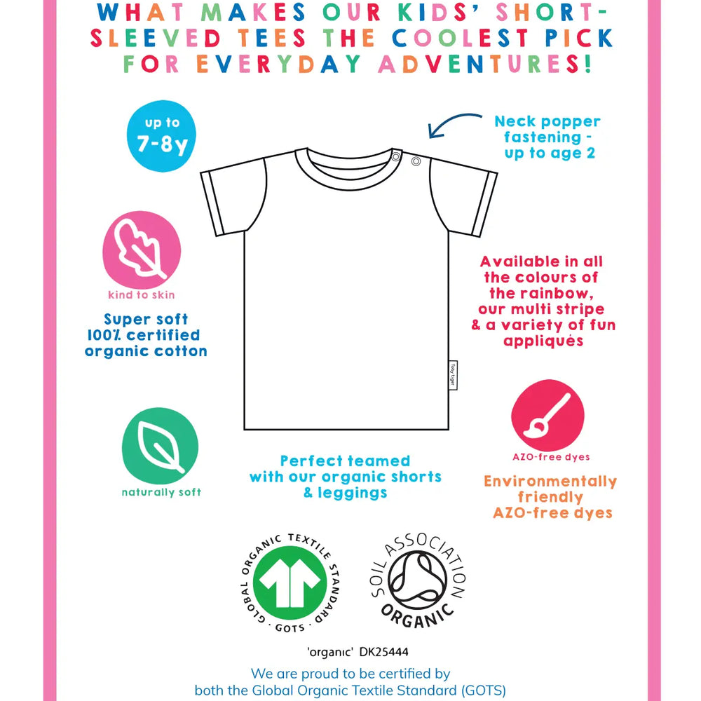 Organic Ice Cream Print Short-Sleeved T-Shirt Toby Tiger