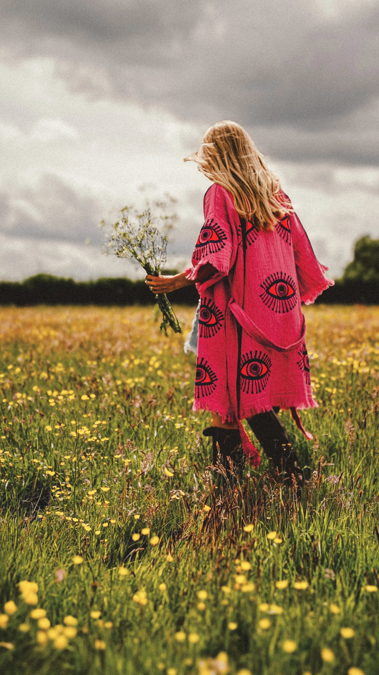 Organic Kimono in Pink: Short Loome Lifestyle