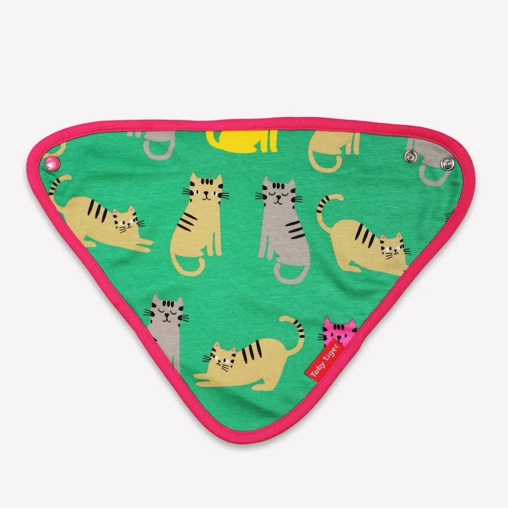 Organic Kitten Print Dribble Bib Toby Tiger