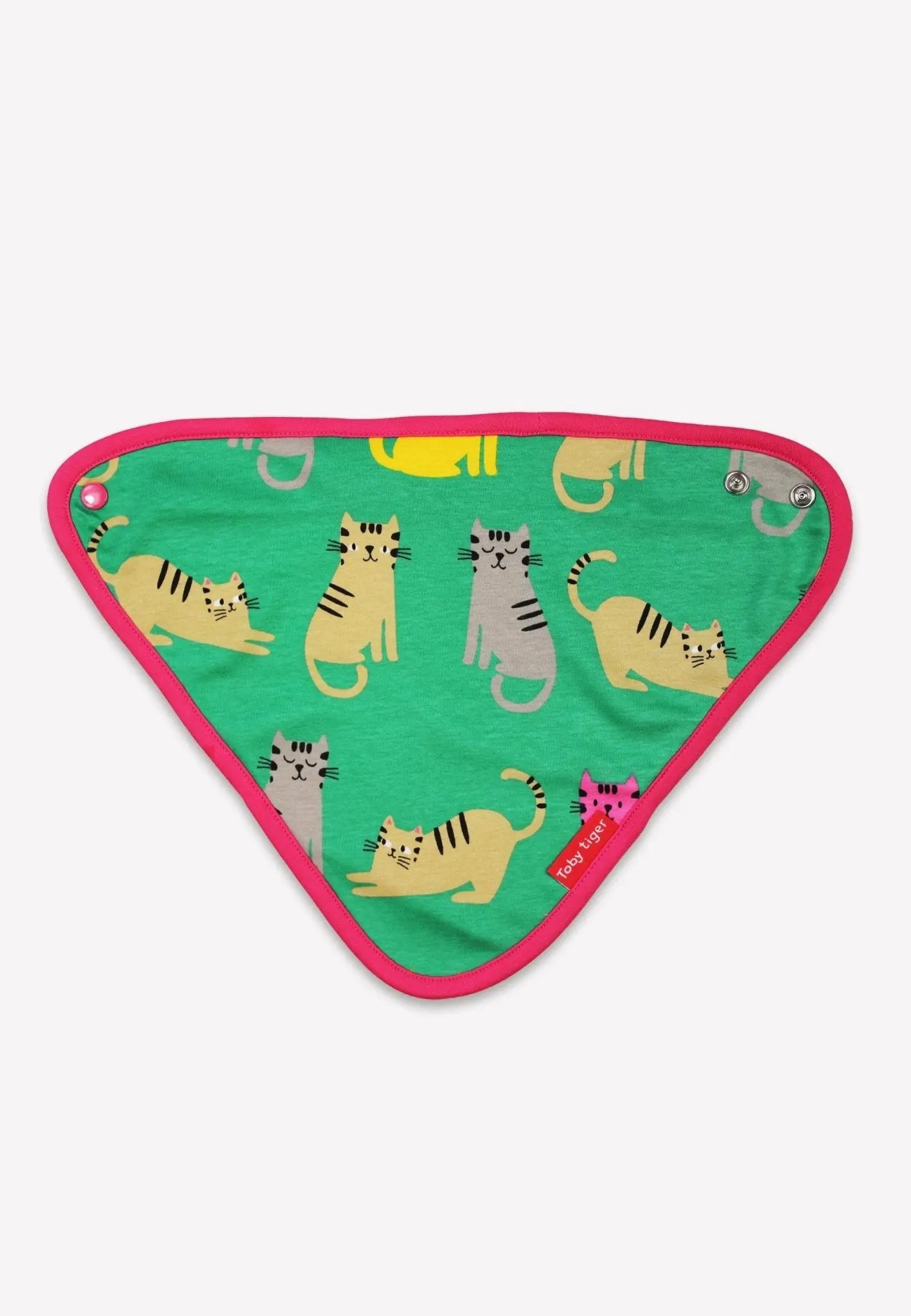 Organic Kitten Print Dribble Bib Toby Tiger