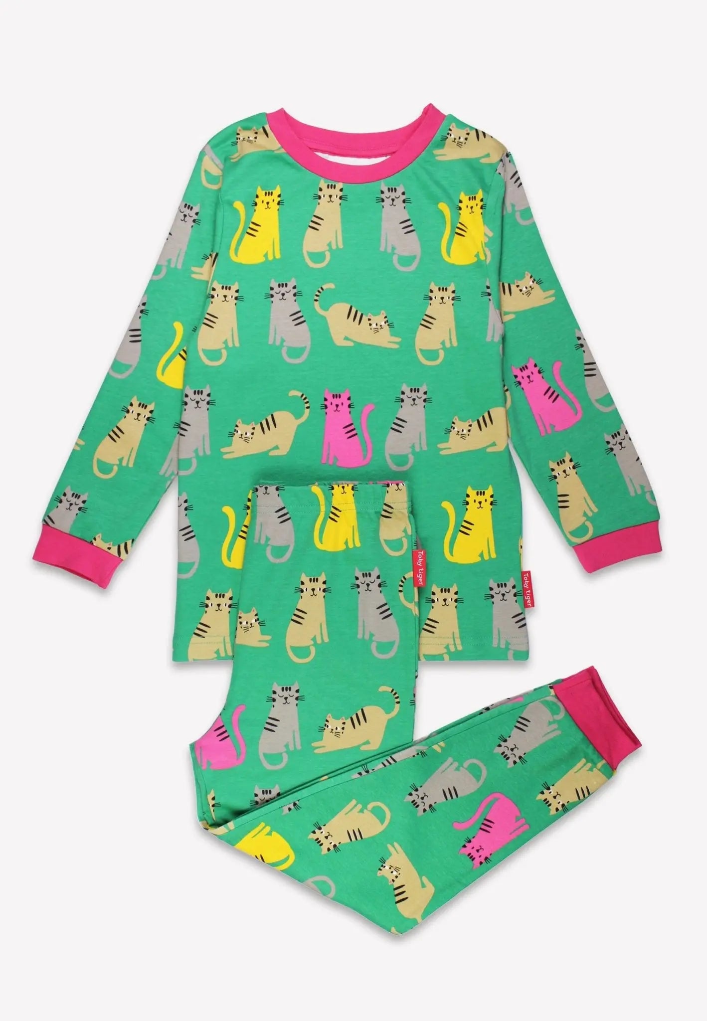 Organic Kitten Print Pyjamas Toby Tiger