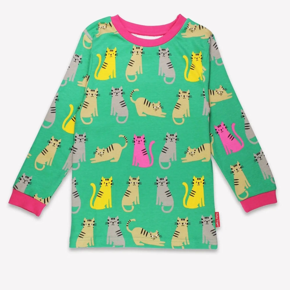 Organic Kitten Print Pyjamas Toby Tiger