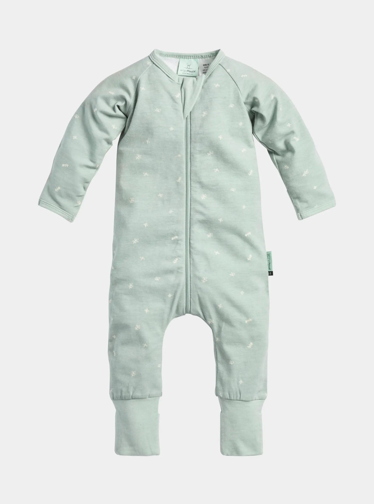 Organic Layers Long Sleeve Babygrow Sage - Mild 0.2 TOG ergoPouch