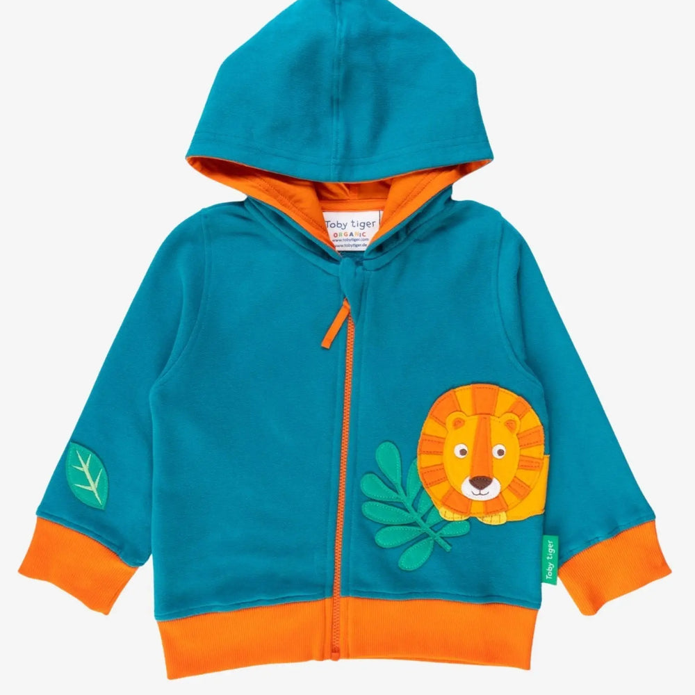 Organic Lion Applique Hoodie Toby Tiger