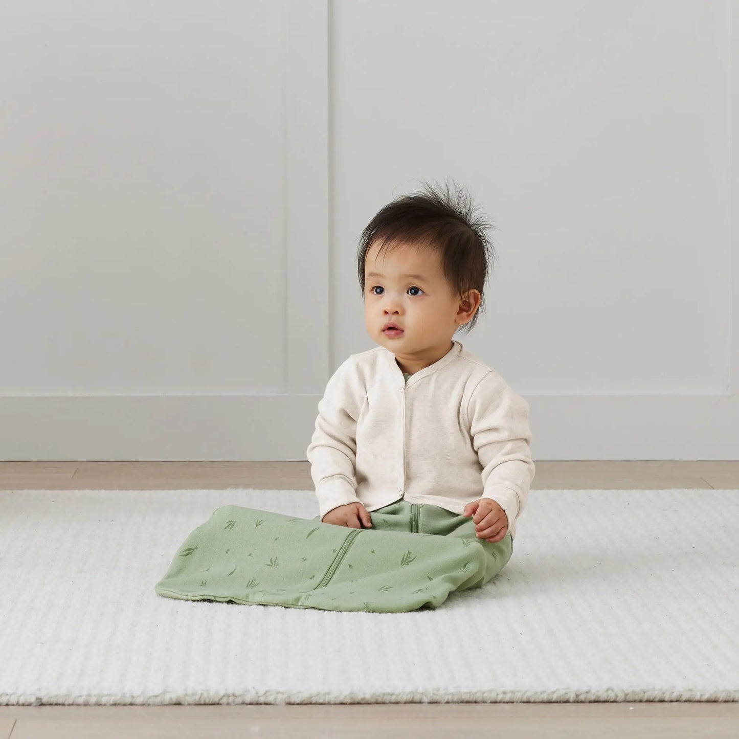 Organic Long Sleeved Sleep Arm Warmers - Oatmeal 1.0 TOG ergoPouch