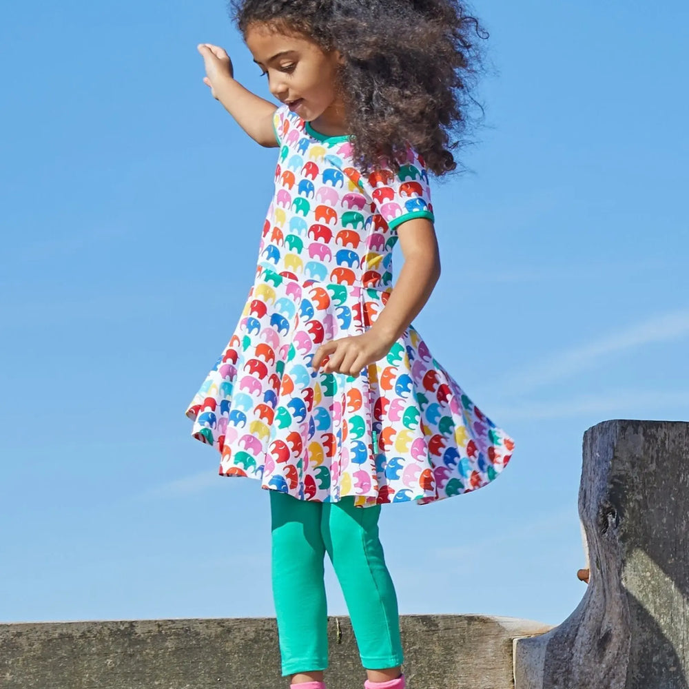 Organic Multi Elly Print Skater Dress Toby Tiger
