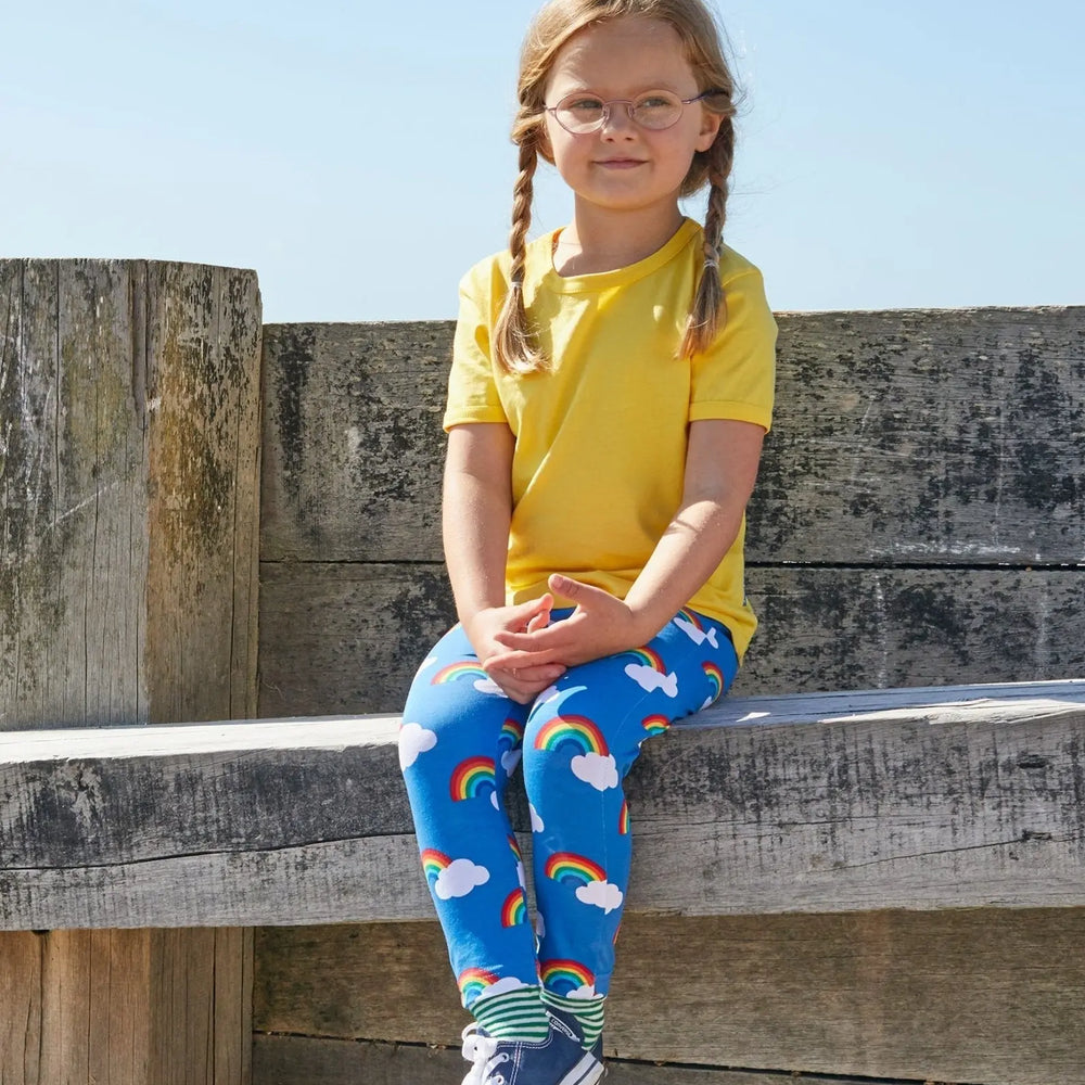 Organic Multi Rainbow Leggings Toby Tiger