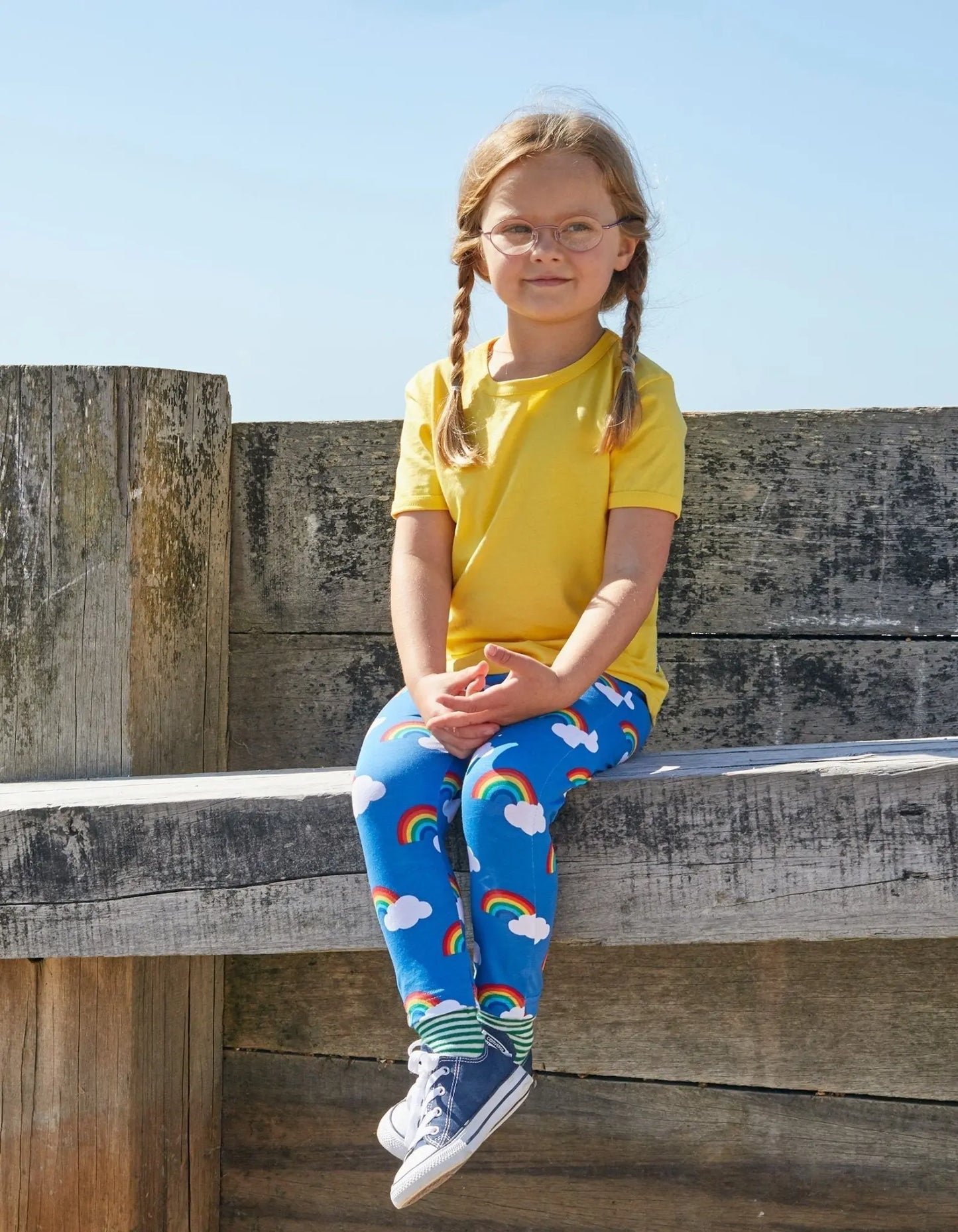 Organic Multi Rainbow Leggings Toby Tiger