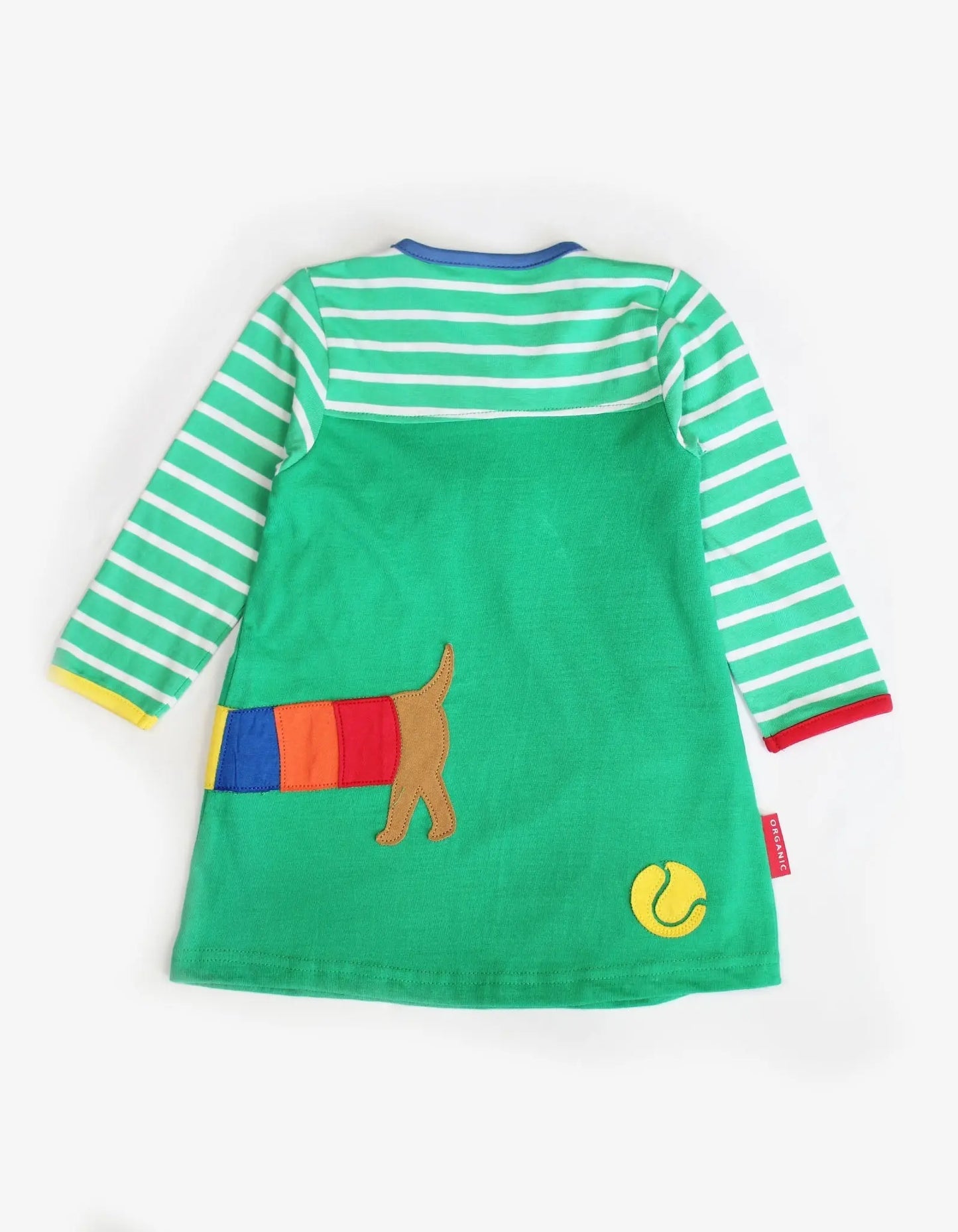 Organic Multi Sausage Dog Applique Dress Toby Tiger