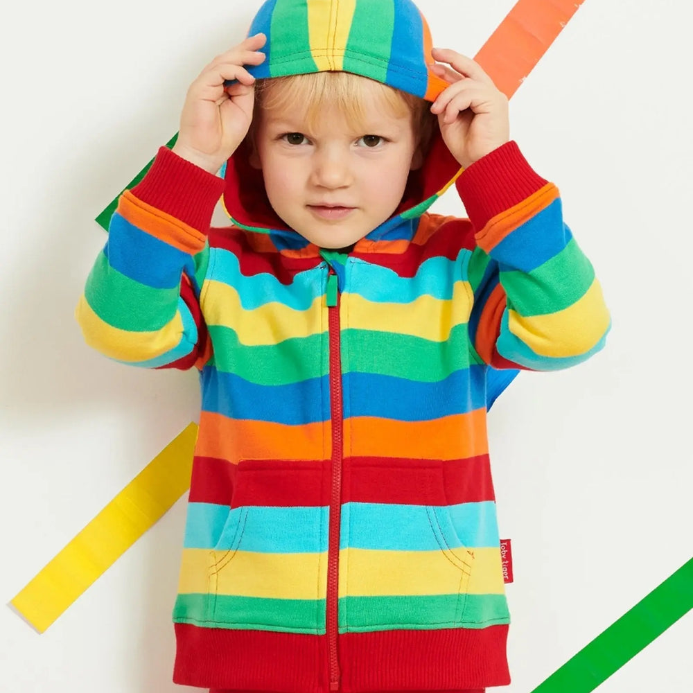 Organic Multi Stripe Hoodie Toby Tiger