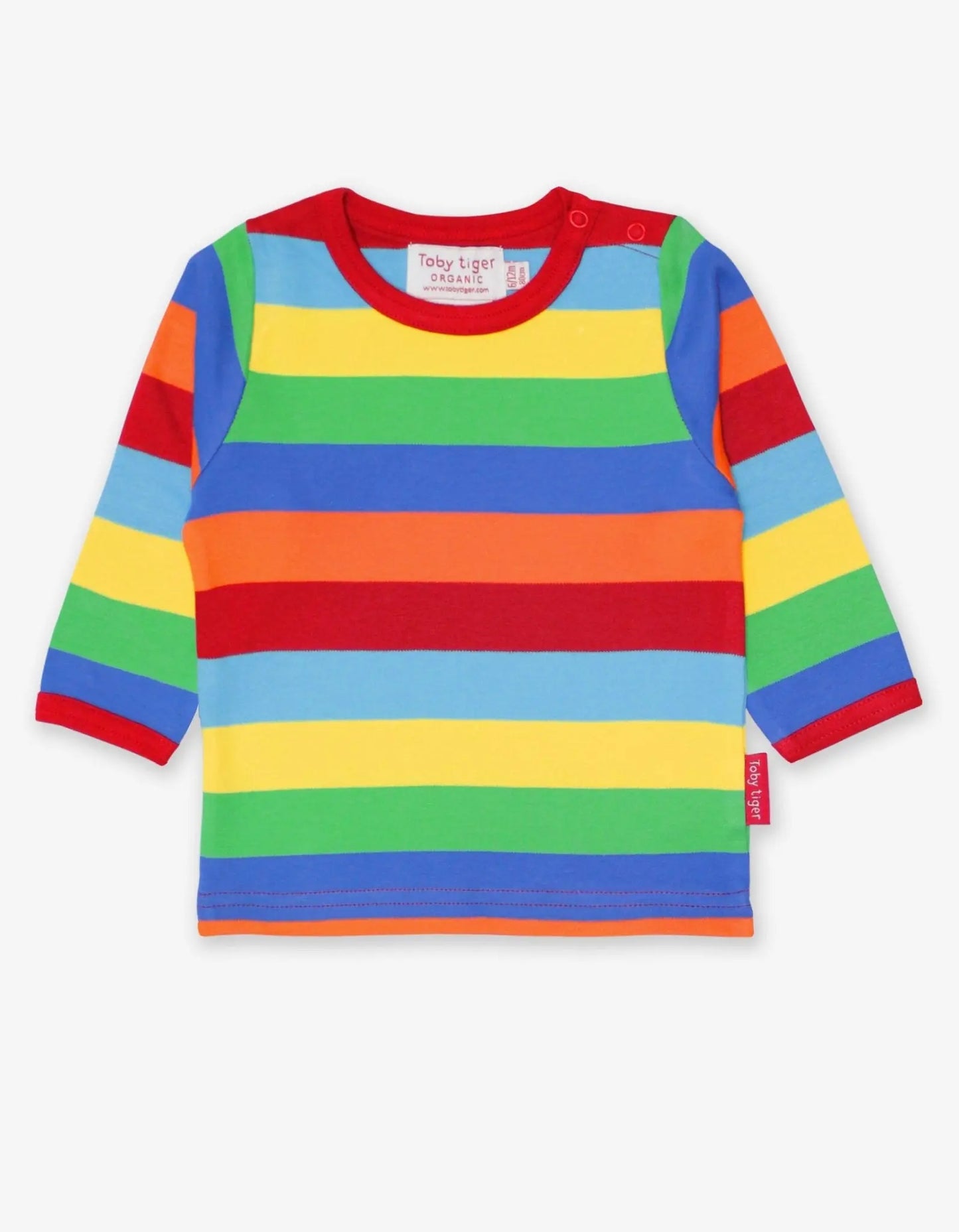 Organic Multi Stripe Long-Sleeved T-Shirt Toby Tiger