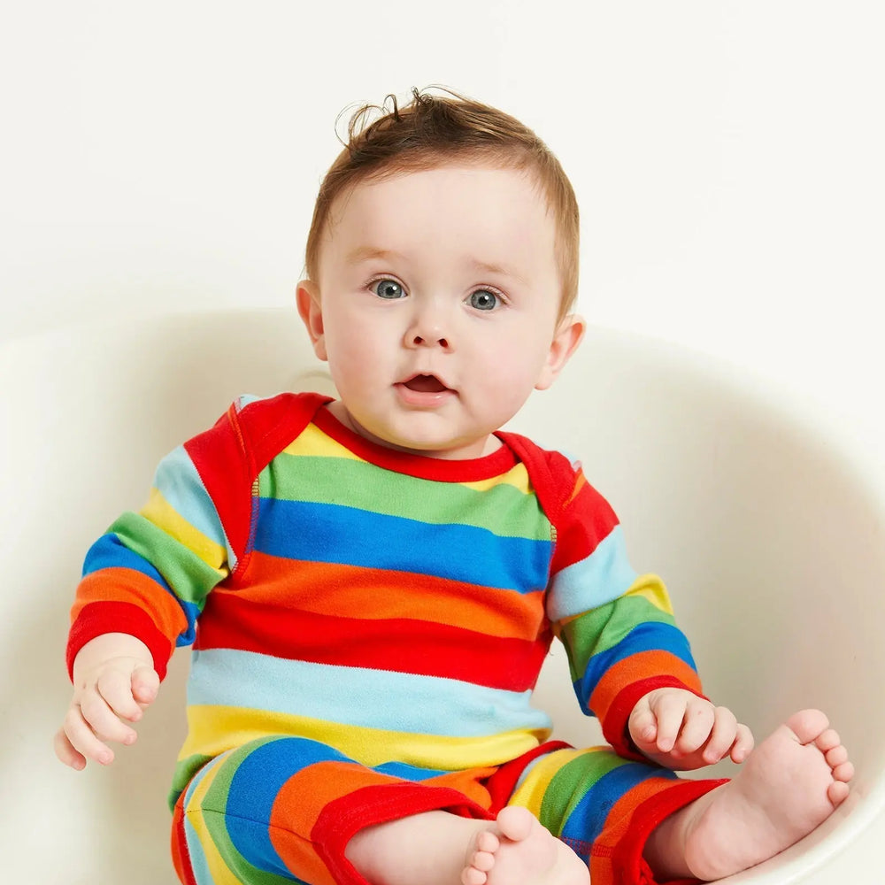 Organic Multi Stripe Sleepsuit Toby Tiger