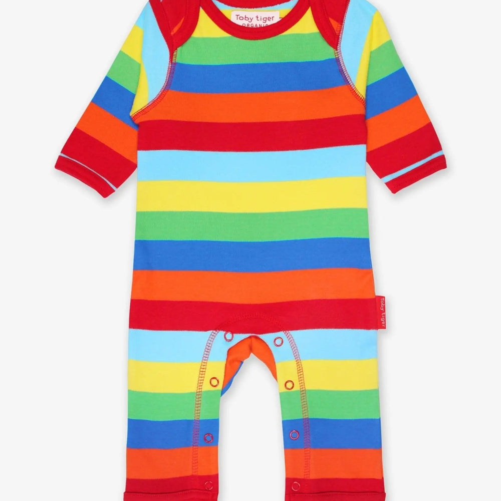 Organic Multi Stripe Sleepsuit Toby Tiger