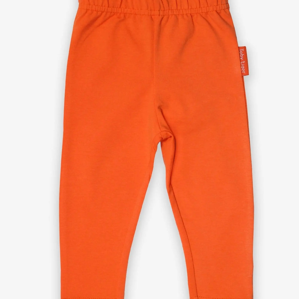 Organic Orange Basic Leggings Toby Tiger
