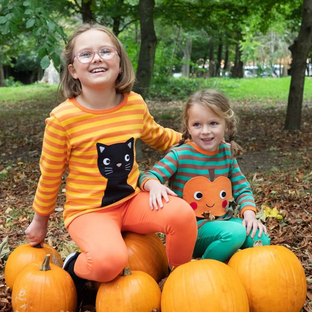 Organic Orange Basic Leggings Toby Tiger