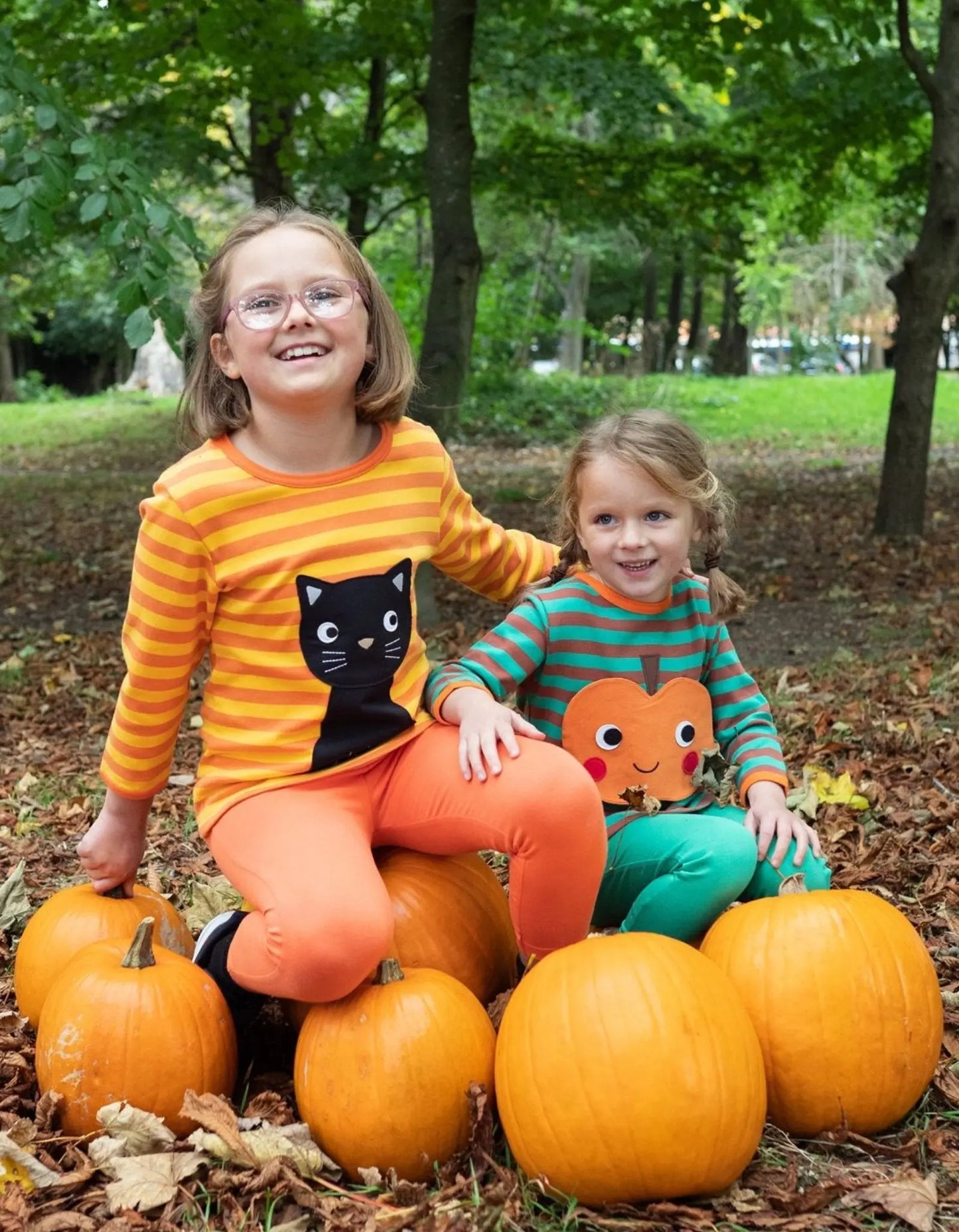 Organic Orange Basic Leggings Toby Tiger