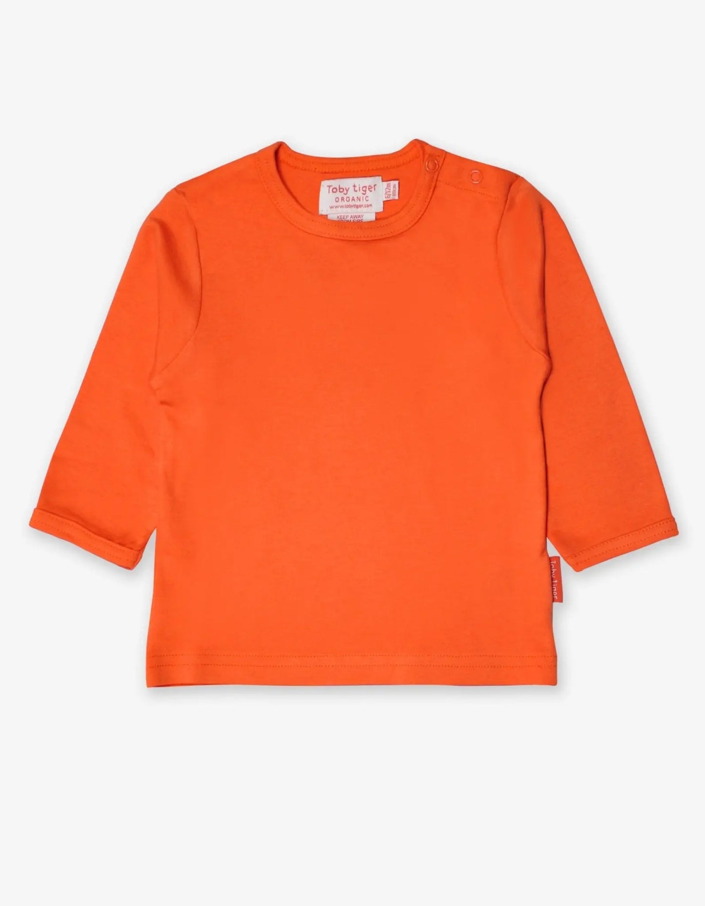 Organic Orange Basic Long-Sleeved T-Shirt Toby Tiger