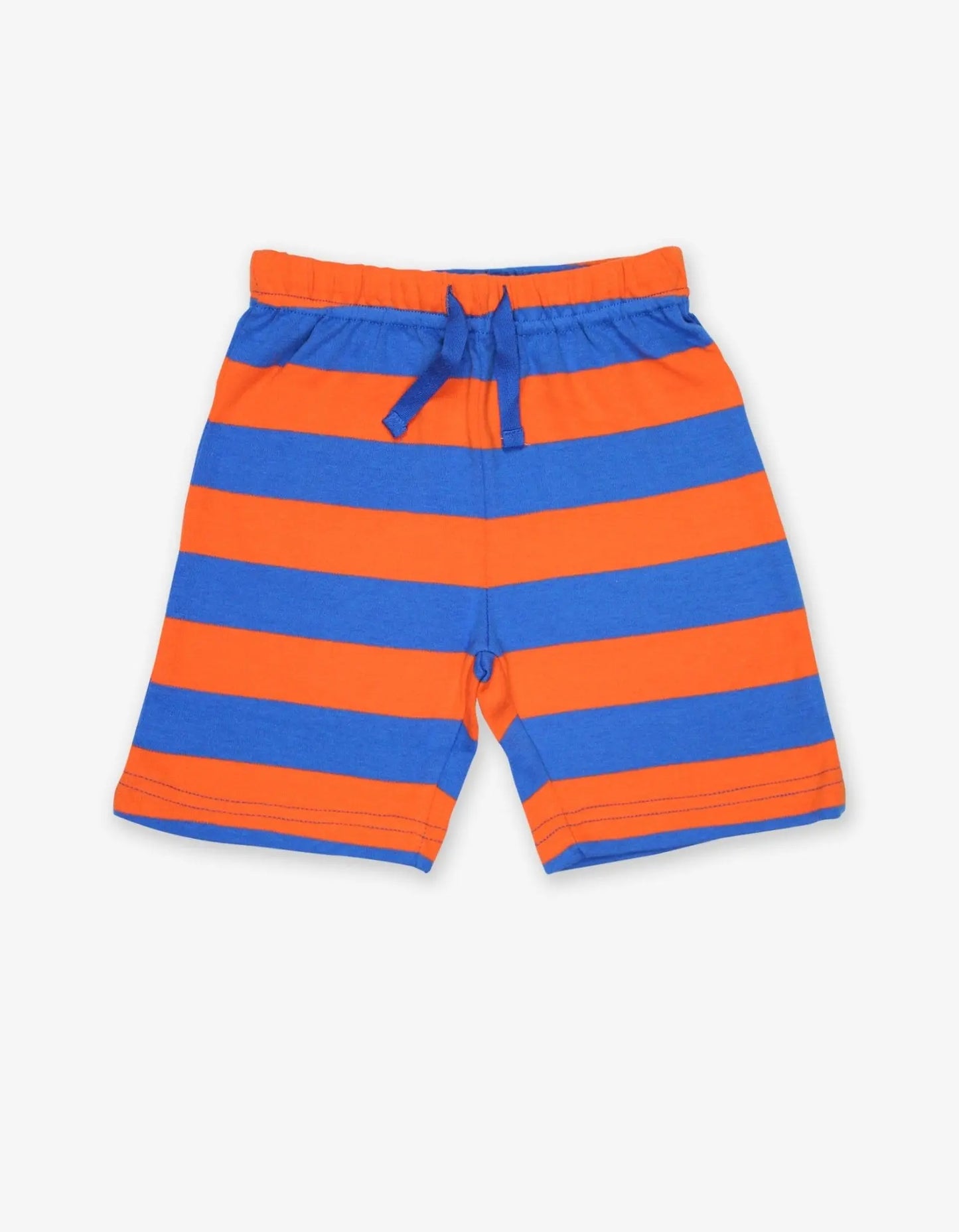 Organic Orange and Blue Stripe Shorts Toby Tiger